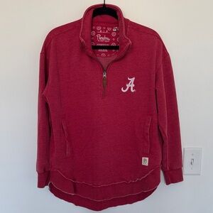 Pressbox University of Alabama Crimson Quarter-Zip Pullover - Size S